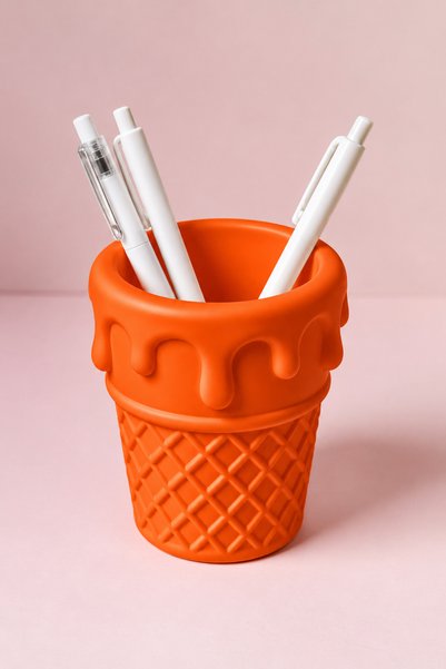 Belupa Ice Cream Cone Design Pen Holder Desktop Organizer Decorative Organizer