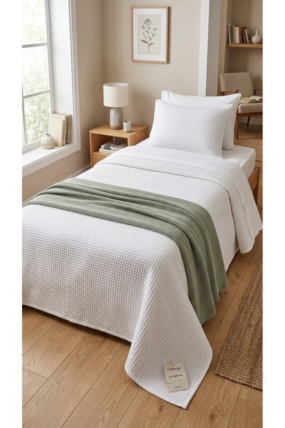 CollessiaHome 100% Cotton Single-Size Honeycomb Piqué Hotel Pillowcase, 160x2...