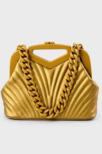 birizmoda Retro Women's Clutch Bag and Shoulder Bag—Gold