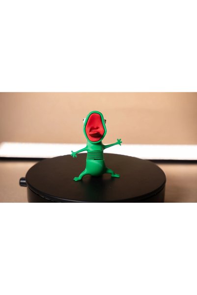 3D Baskı Komik Kertenkele Motor Yağ Kapağı Süsü ve Araç Aksesuarı - 10x11 cm