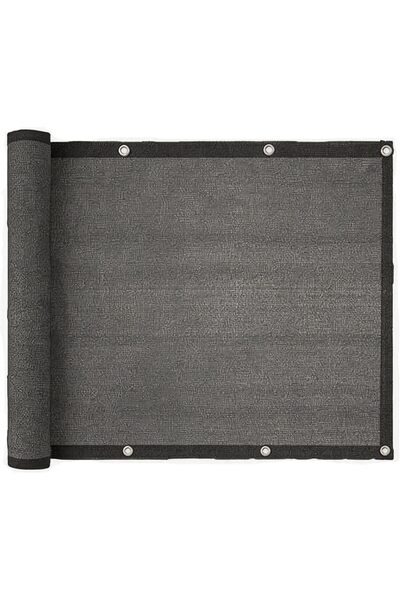 Andgogo Balcony Privacy Screen 1m x 5m, Black Fence Privacy Screen Outdoor, H...