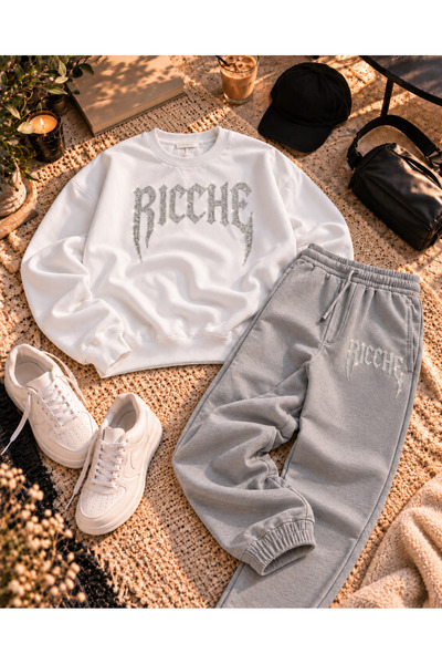 JAWÜ FASHION Ricche Brushed Inside Chardonnay Sweet - Premium Sweatsuit SET