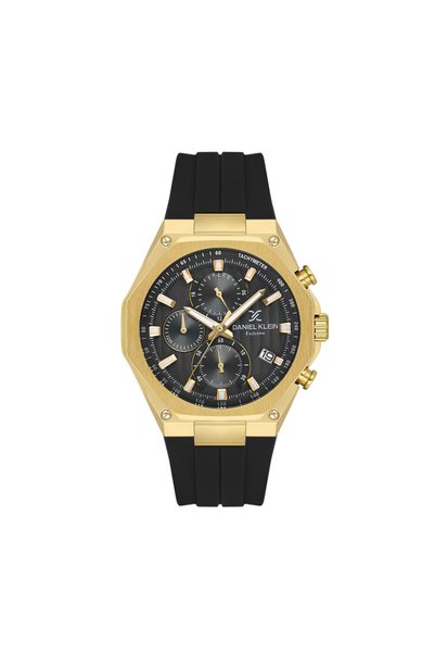 Daniel Klein Exclusive Black Silicone Watch for Men DK.1.14258-5