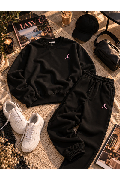 JAWÜ FASHION "Golden Man" Embossed Print with Brushed Inside Sweet-Sweatsuit Premium SET