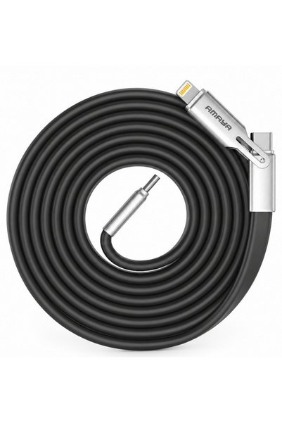 AMAYA ACD-325X Καλώδιο Φόρτισης 240W USB-C σε Type-C / Lightning 1.2m Μαύρο