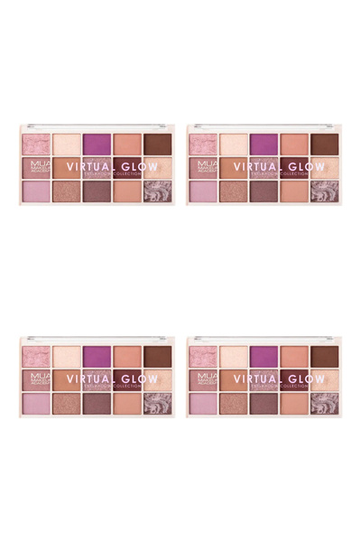 MUA Makeup Academy 4x PACK Eyeshadow Palette – VIRTUAL GLOW