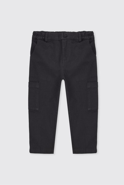 Panço Baby Boy Buttoned Anthracite Trousers