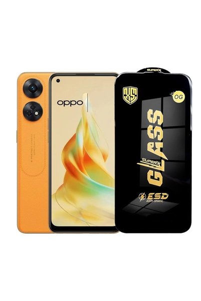 DAMUR Protection Film for Oppo Reno8 T, Innovation, ESD Tempered Glass, Black...