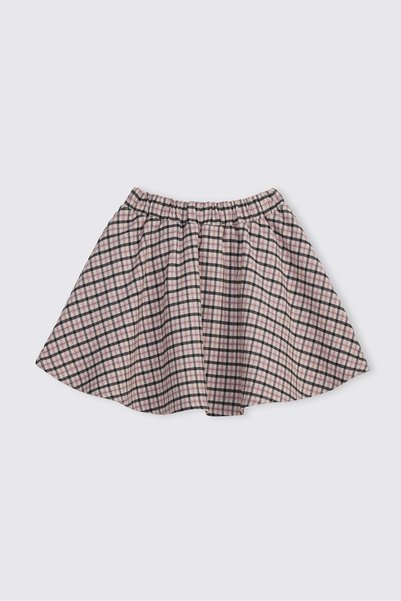 Panço Girls' Baby Anthracite Plaid Skirt