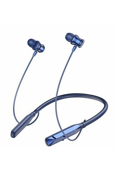 AMAYA AEB-211 Ασύρματα Ακουστικά Λαιμού Bluetooth με Δόνηση Μπλε