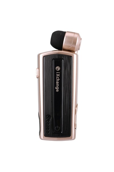 iXchange UA28 v2.0 Ανασυρόμενα Ακουστικά Bluetooth με Δόνηση Χρυσό