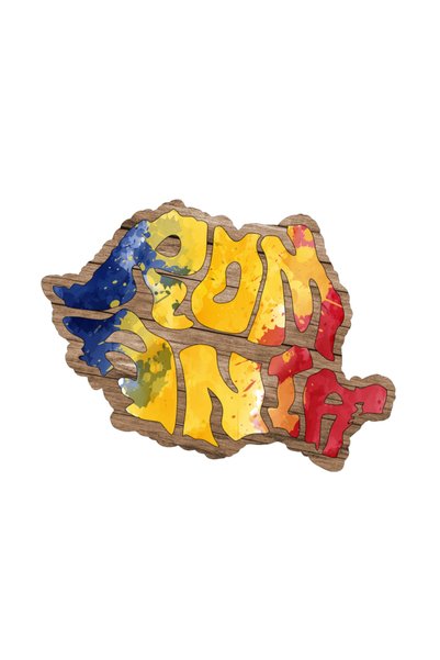 gift shop Magnet harta suvenir personalizat cu mesaj, Romania, model 20, din ...