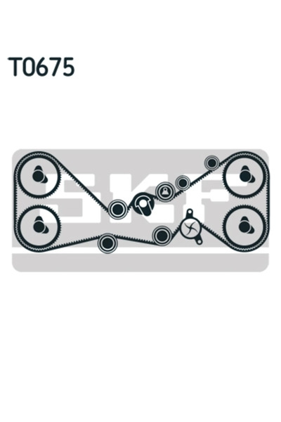 SKF Set pompă de apă + curea de distribuție VKMC 98115-4