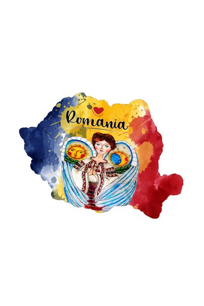 gift shop Magnet harta suvenir personalizat cu mesaj, Romania, model 23, din ...