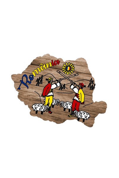 gift shop Magnet harta suvenir personalizat cu mesaj, Romania, model 22, din ...