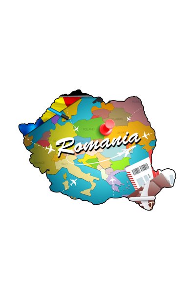 gift shop Magnet harta suvenir personalizat cu mesaj, Romania, model 12, din ...