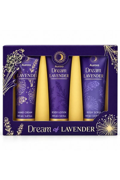 Aurora Set cadou pentru îngrijire Dream Lavander, 3 piese, 100 ml + 100 ml + ...