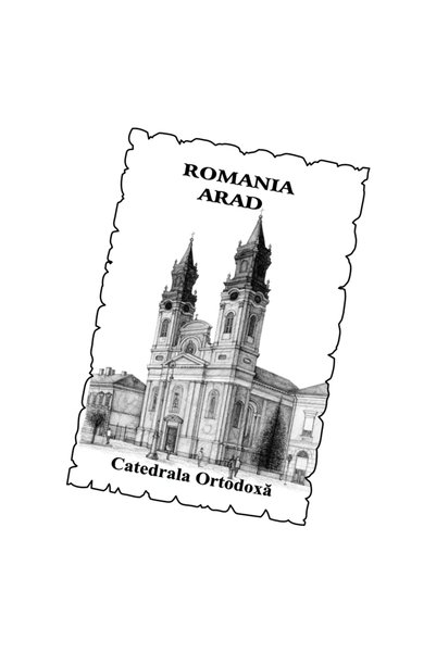 gift shop Magnet suvenir personalizat cu mesaj, romania arad catedrala ortodo...