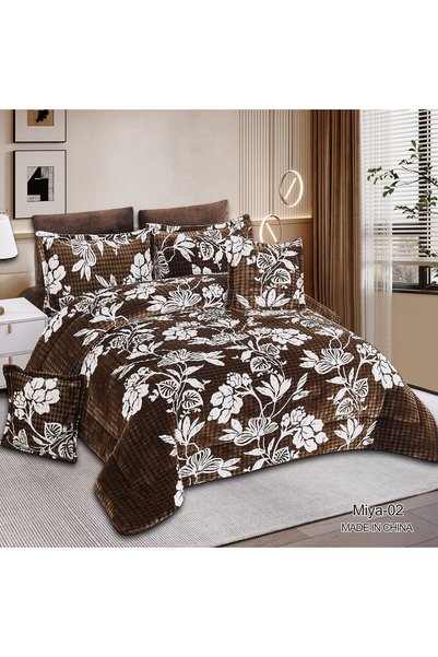 M.A.A Cozyhome Mia Velvet Winter Duvet Cover Set 8-Piece Elegant Design and S...