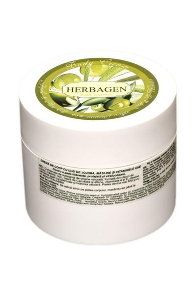 Herbagen Body Cream with Jojoba Oil, Olives and Vitamins A+E, 150 g