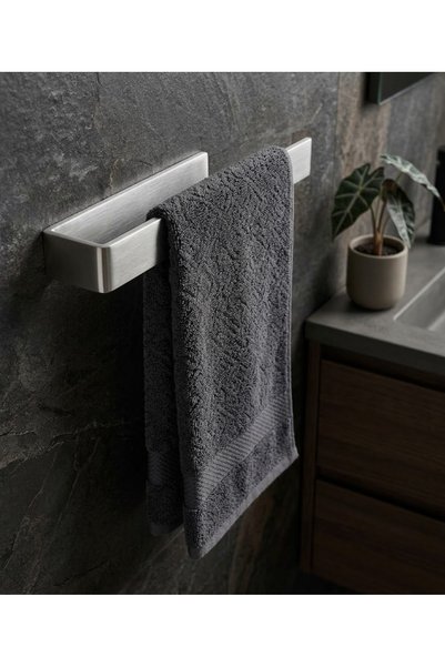 Paslanmaz Çelik Rulo Kağıt Havluluk, Güçlü Yapışkanlı Düşmeyen Havluluk, Banyo Askısı 28 CM