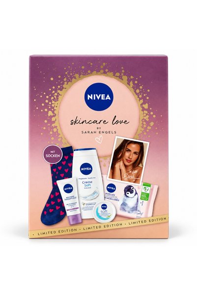 NIVEA Set cadou pentru îngrijire Skin Care Love, 250 ml + 50 ml + 50 ml