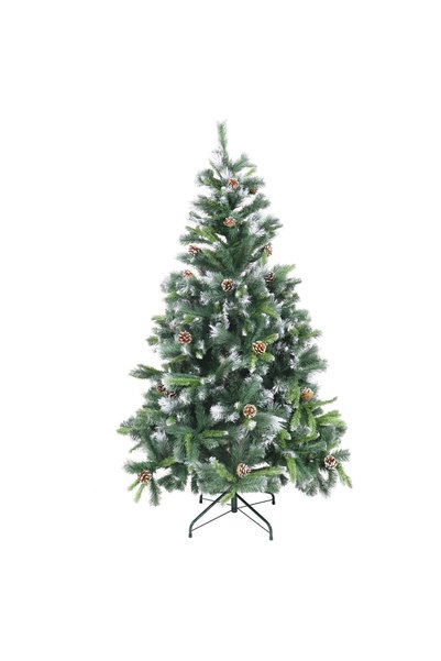 OEM Brad Artificial de Craciun cu Conuri si Ramuri Inghetate, 180 cm, 690 Var...
