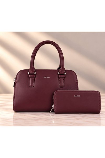 BAGCO Women's Structured Satchel Handbag with Wallet