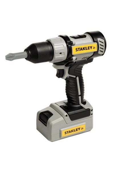 TOYFEST Pilli Oyuncak Matkap Stanley Jr. Sesli Işıklı Döner Başlıklı 3 Uçlu Mini Tamirci Rol Oyun Seti 3 Yaş