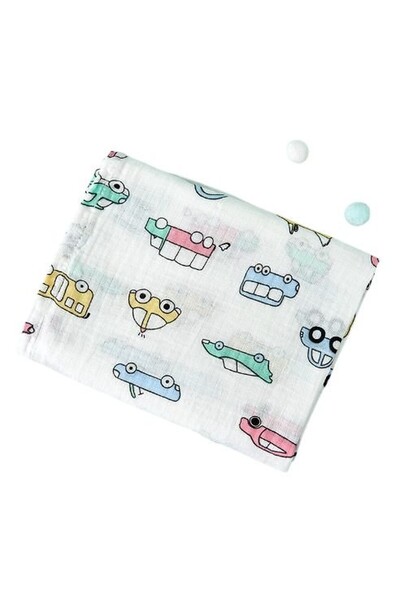 Bambimici Essentials Muslin Swaddle Blanket - Cars