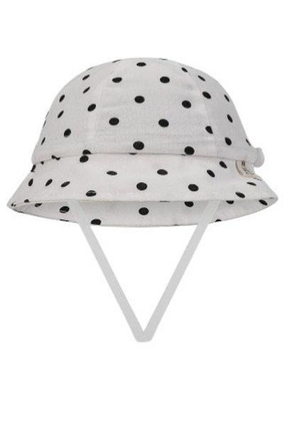 ddaniela Bucket Hat for Girls - Polka Dots white