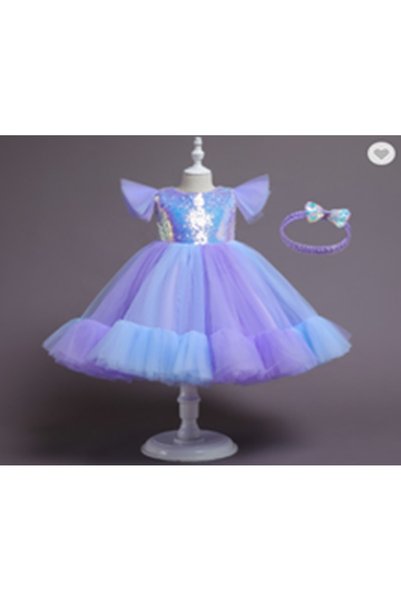 Bidani Girls Mermaid Sequin Party Dress – Purple