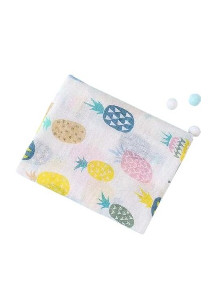 Bambimici Essentials Muslin Swaddle Blanket - Pineapple