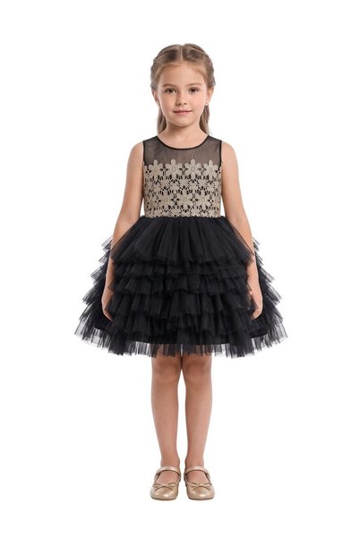 ddaniela Birthday Dress For Baby Girl Tutu Dress Lace Black