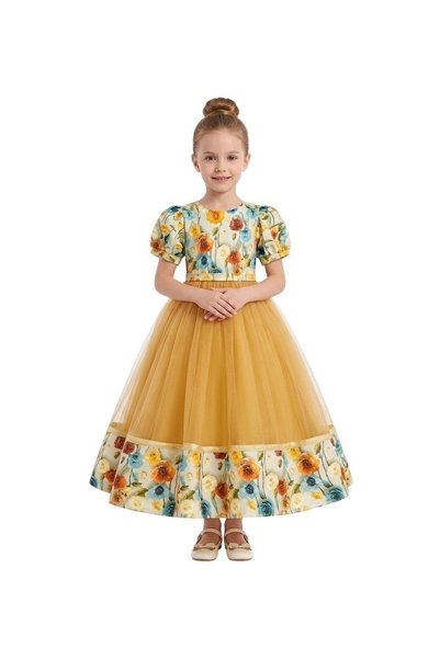 Bidani Golden Meadow Tulle Ballgown – Yellow
