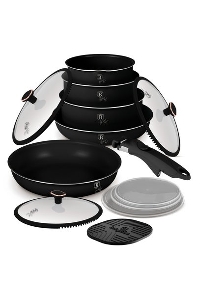 Berlinger Haus Set vază - Colecția Trandafir Negru, 13 piese, 1.7 L, negru / ...