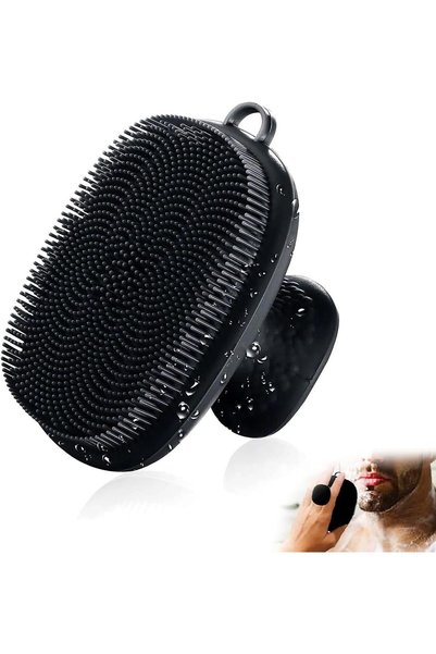 Tazweeq Silicone Face & Body Scrubber for Men, Dual-Sided Gentle Exfoliating ...