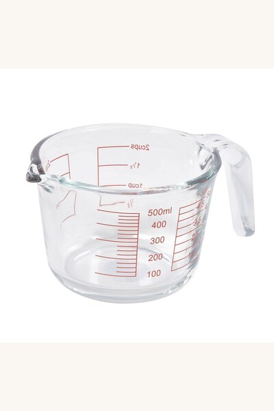 Comerivo Cana din sticla borosilicata 500ml cu gradatie pentru masurat lichid...
