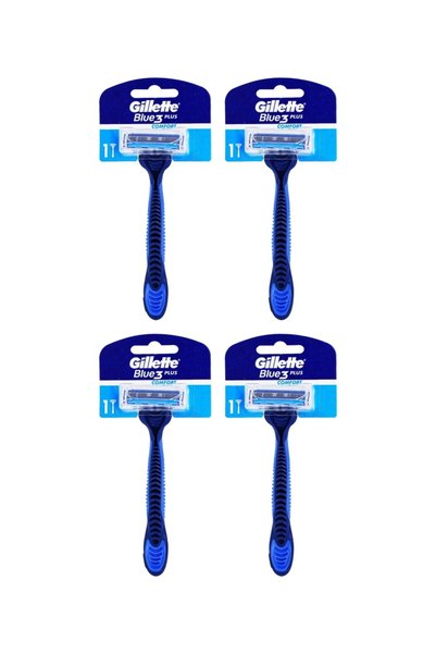 Gillette 4 броя сини самобръсначки 3 PLUS COMFORT