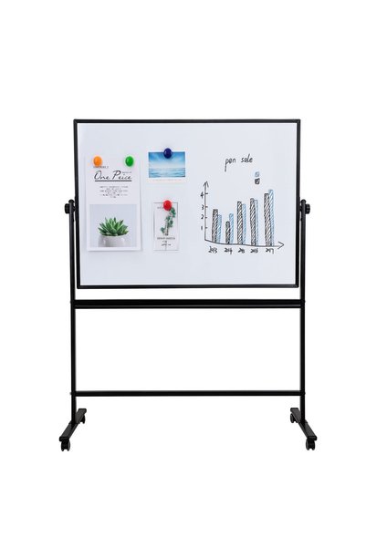 Deli Mobile Magnetic Whiteboard 90 x 150 cm Double-Sided