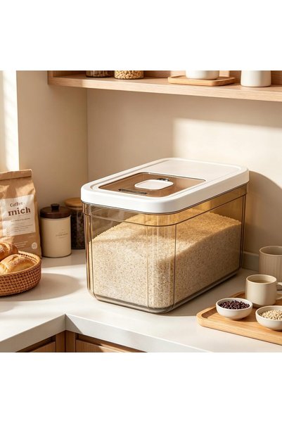 UrlaSolar Rice Storage Container, Airtight Rice Bin with Sliding Lid, 10.5kg ...