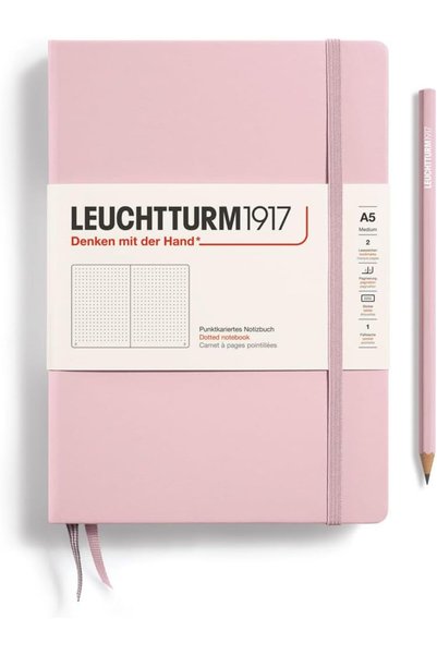Leuchtturm1917 Notebook Medium A5, Hardcover, 251 numbered pages (Powder, dot...