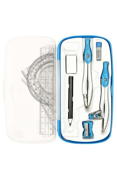 GIFT Math Geometry Kit Sets, 10 Pcs Protractor and Compass Set Includes Ruler...