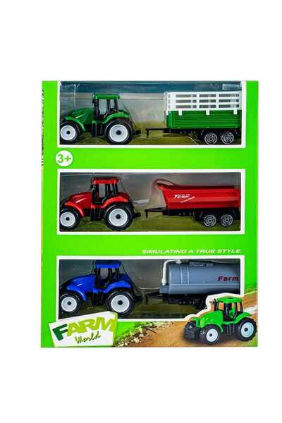 OEM Tractoare agricole cu remorci, set de 3