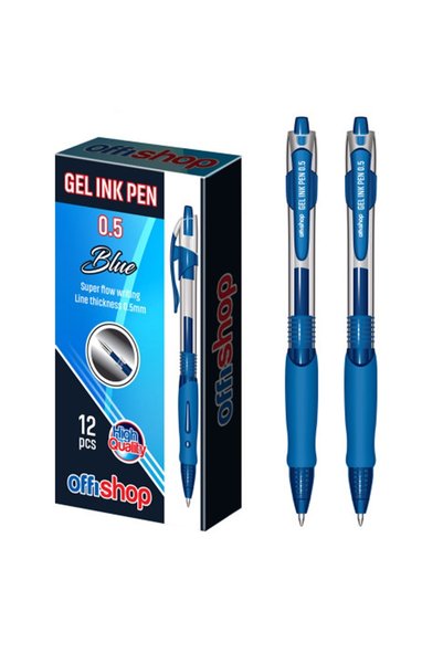 S COOL Pixuri cu gel retractabile, cerneală albastră, 0,5 mm, set de 12 - OFF...