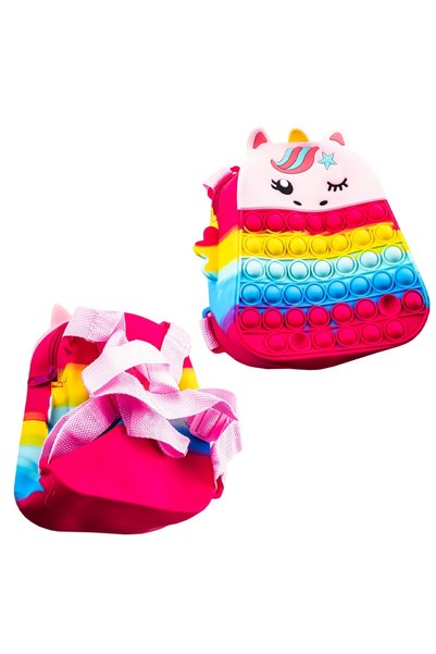 OEM Rucsac antistres Pop It din silicon, Unicorn