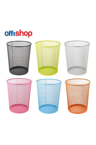 S COOL Mesh Waste Paper Basket, 22x26.5x28 cm, Assorted Colors - OFFISHOP