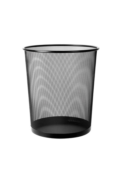 S COOL Mesh Waste Paper Basket, 22x26.5x28 cm, Black - OFFISHOP