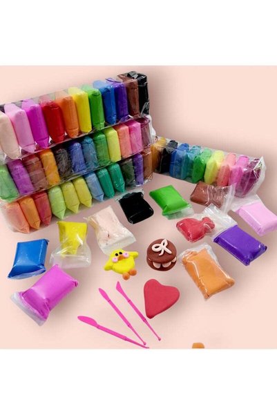 HASSM Air Dry Clay, 48 Colors Modeling Clay Set with 3 Sculpting Tools, Clay ...