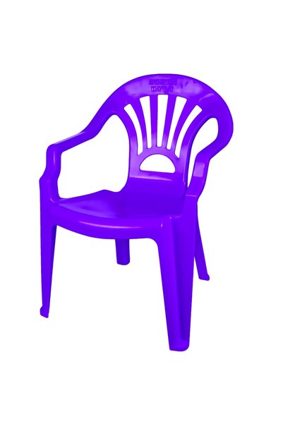 Robentoys Детски пластмасов стол с подлакътници, лилав, 40x35x54.5 см